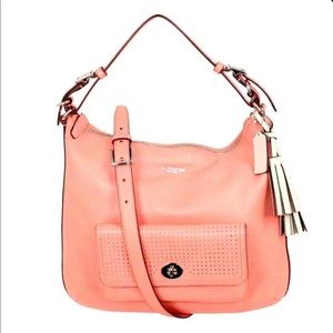 Coach Courtney Peach/Sand Leather Bag Bag